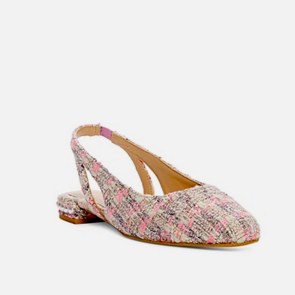Stuart Weitzman Tweed Pearl Flat